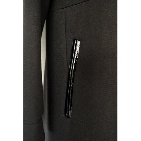 NWOT Anya Hindmarch black wool midi peacoat Sz S - Picture 4 of 14